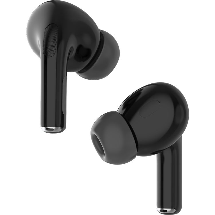 Porodo Soundtec Earbuds Pro 2 with ANC Transparency & Active Noise Cancellation, Adaptable, Touch Control, Wireless Charging Compatibility, Bluetrum Chipset, 300mAh Battery Capacity - Black