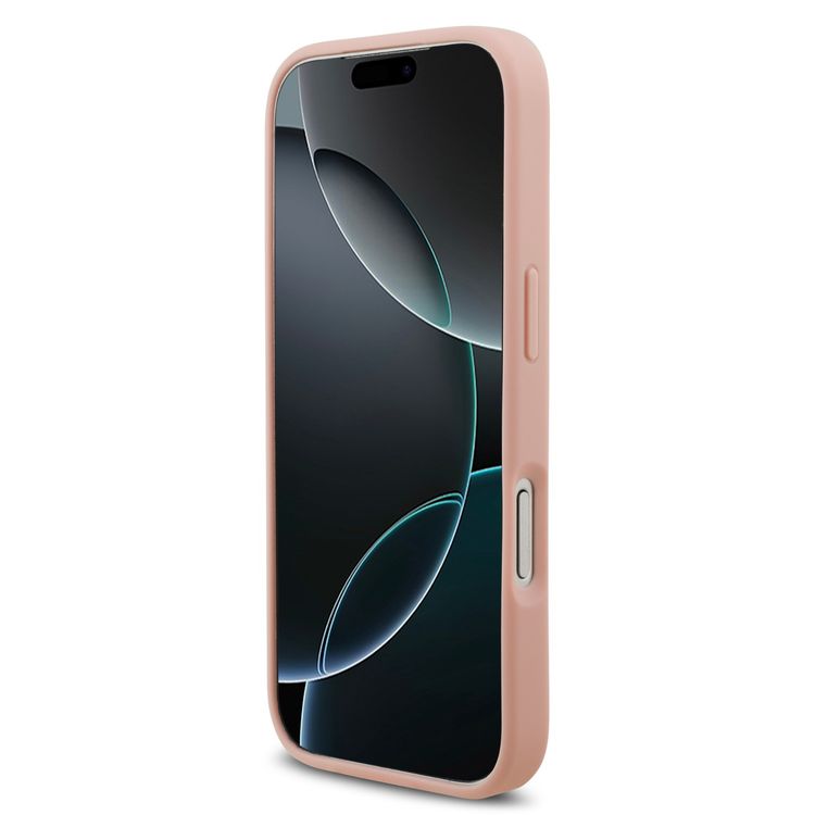 Lacoste MagSafe PU Leather Hard Case with Bliss Design for iPhone 17 Pro Max, Drop Protection, Slim Profile, Sustainable Packaging, Easy Snap-On Design - Pink