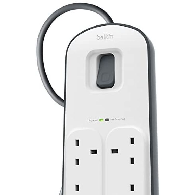 Extension Power Socket Belkin BSV604AF2M 6-Way Electrical Extension-White