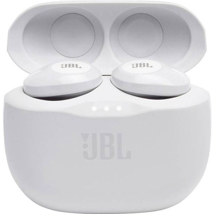 JBL Tune125TWS Truly Wireless Bluetooth In-ear Headphones, Pure Bass Sound Earbuds, 32-hours Battery Life, Dual Connect - White