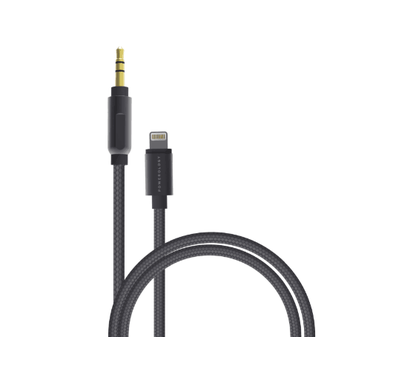 Powerology Aluminum Braided Lightning to 3.5mm AUX Cable ...