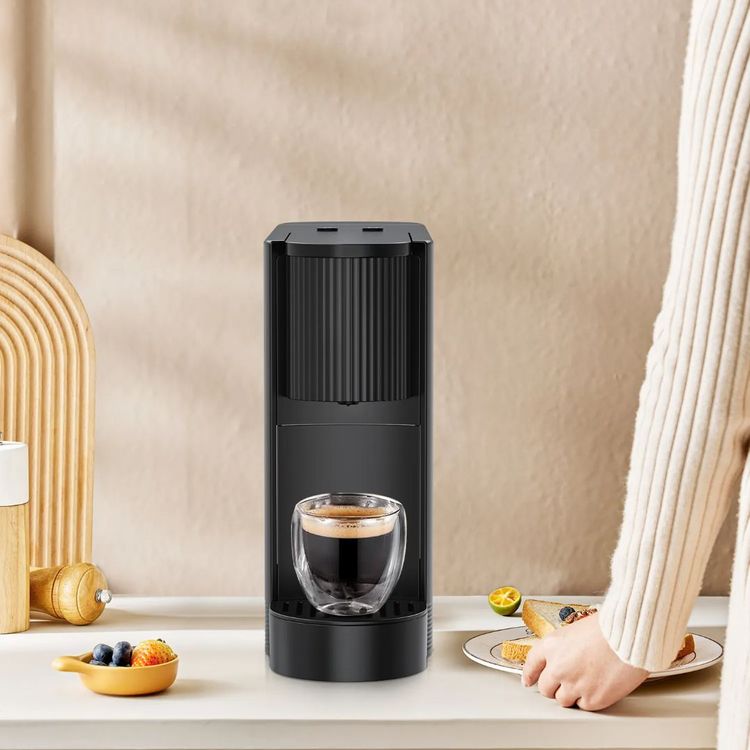 LePresso Automatic Capsule Coffee Maker, Nespresso Compatible, 1200 W Rated Power, Fast Heating in 30 Seconds, Precision Brewing, Black