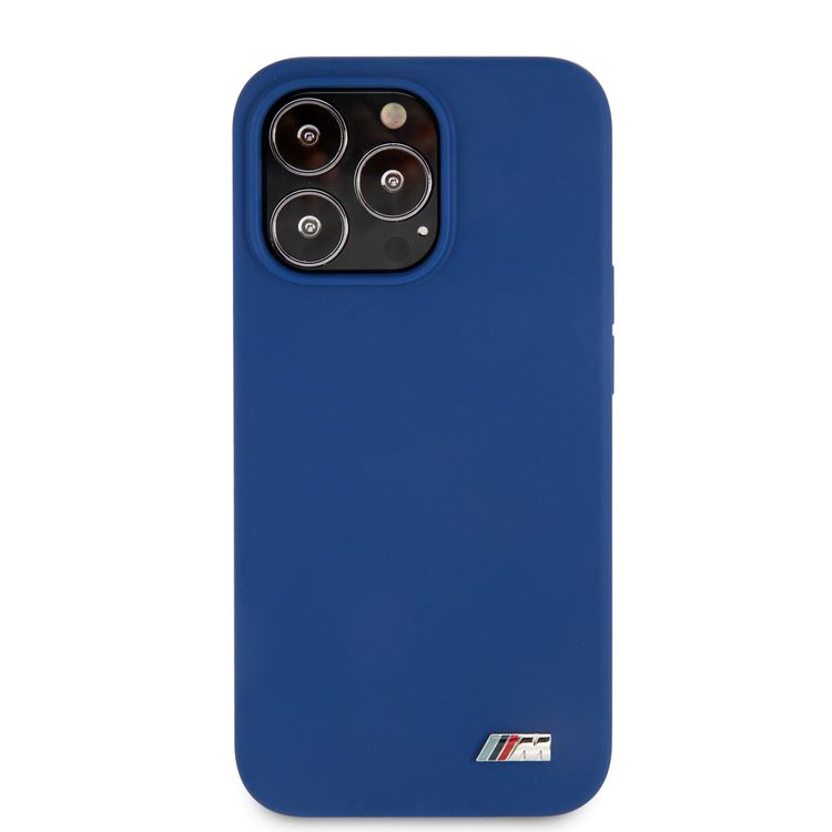 كفر حماية شعار CG MOBILE BMW السلس المصنوع من السيليكون الصلب متوافق مع هاتف iPhone 13 Pro (6.1") مقاوم للصدمات والخدوش، وسهولة الوصول إلى جميع المنافذ (الكاميرات والأزرار ومكبرات الصوت) - أزرق