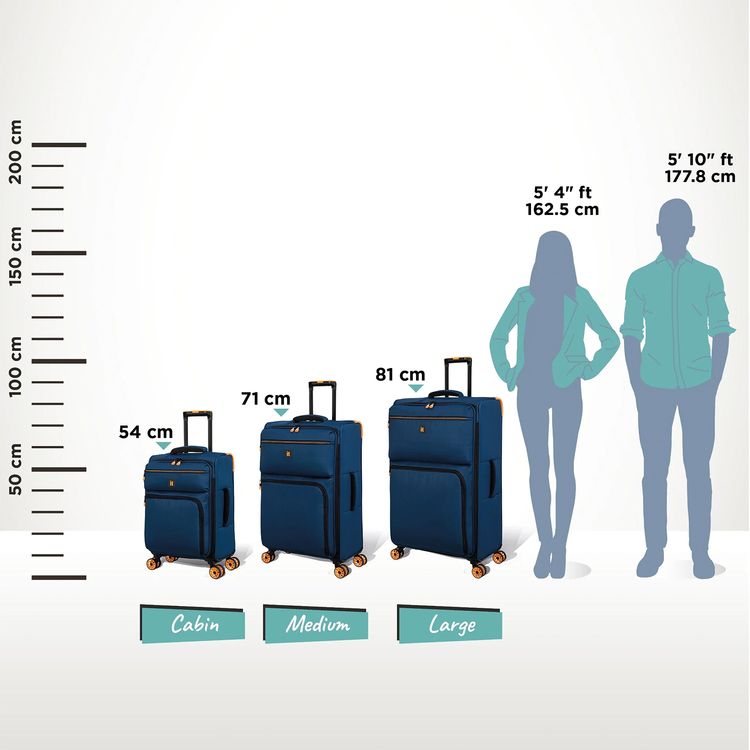 it Luggage Compartment Cabin Trolley, Lightweight Shell, Expandable Base, Spinner Wheels, TSA Lock - Dress Blues