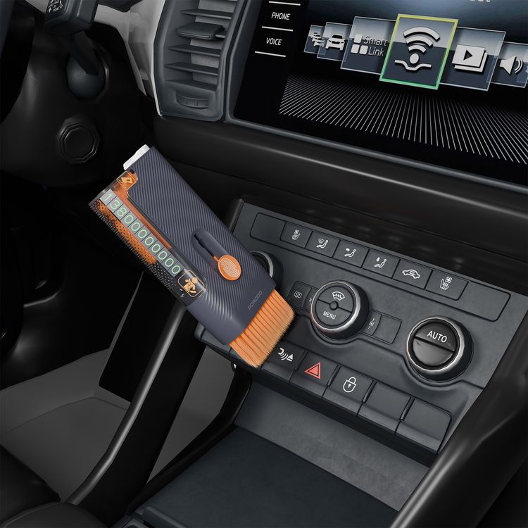 Porodo Lifestyle Vehicle Emergency Safety Kit with Tool Cleaners, ABS Material, Lightweight & Portable, Safety Hammer Included, Easy to Use, Glass & Dashboard Cleaner Supplied - Black