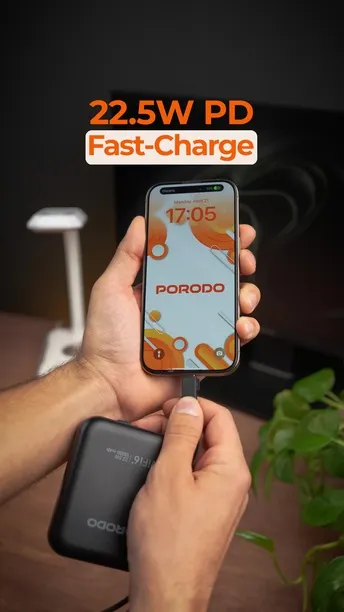 Porodo Portable 4G LTE WIFI Router in UAE | Secure Connection - Black Color | (PD-PBFCH064-BK)