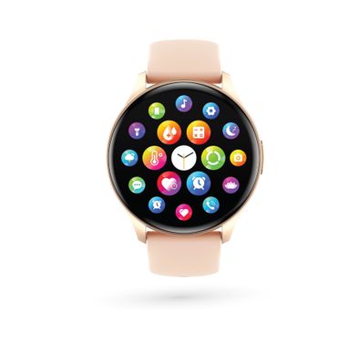Green Lion Infinite Pro Smart Watch with 2-5 Days Working Time, 250 mAh Battery Capacity, 5.3+3.0 Bluetooth, Activity Tracking, Waterproof, Blood Pressure Monitor - Rose Gold