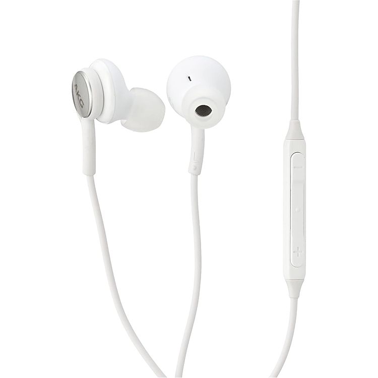 Samsung Stereo Type-C Earphones Sound By AKG with Microphone, Wired Headset, Two-Way Speaker, ‎Tangle-Free Cord, 3 Button Media Control, Universal Compatibility, Lightweight, Fabric - White