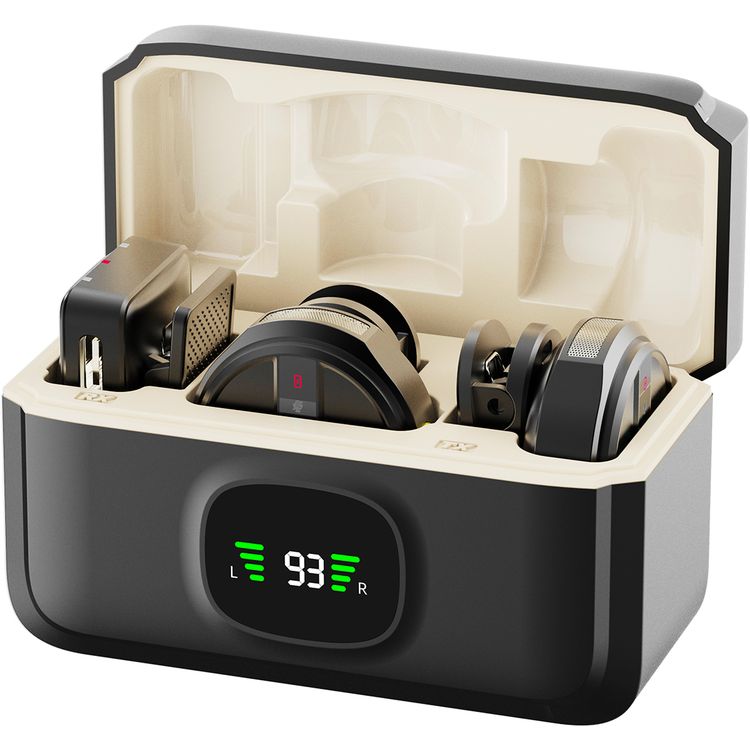 Green Lion GLM Wireless Microphone Lite with Environmental Noise Cancellation, ×2 Microphones, One Receiver, Up to 7 Hours Working Duration, 360° Pick Up, Compact & Portable, Up to 20m Transmission Distance, USB-C Interface, 4 Times Charging Case Time - Black