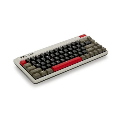 Durgod Fusion Wireless Mechanical Keyboard 65% Layout Doubleshot PBCherry Profile, Bluetooth 5.0, compatibility with Mac & Windows, USB Type C, Red Switch - Gray/Black/Red