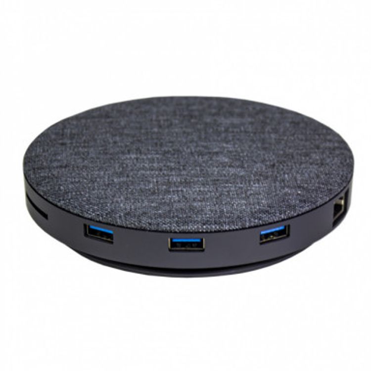 Devia UFO 10 in 1 USB-C HUB Wireless Charger (Type-C/USB3.3*3/HDMI/RJ45/SD/TF/Audio/VGA) - Waterproof Surface - Wireless Fast Charging Hub - Multi-port Extended Connection - Gray