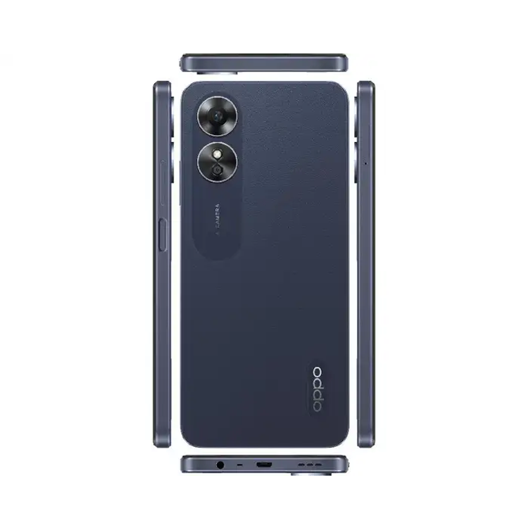 OPPO A17 Dual SIM 64GB 4GB RAM 4G LTE, Lake Blue - Midnight Black