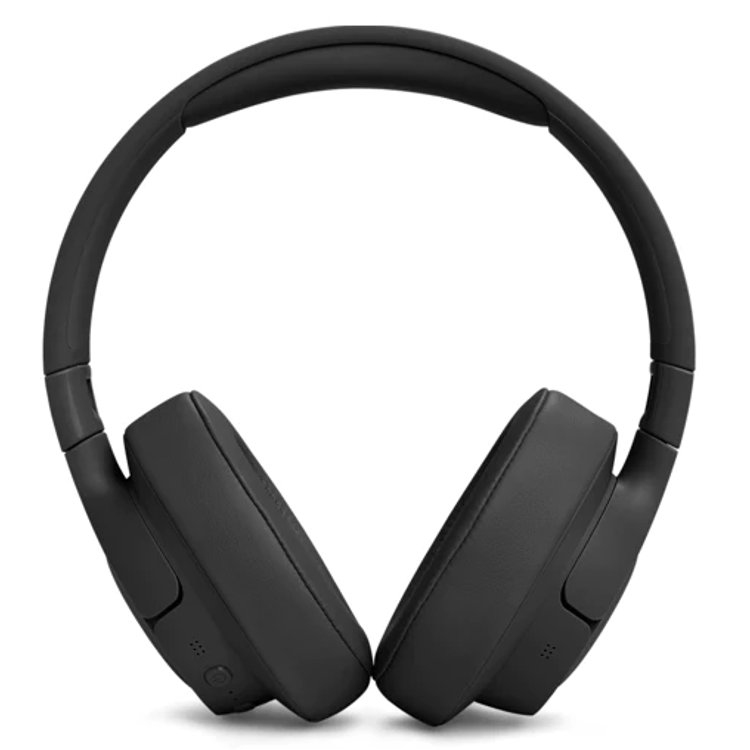 JBL Pure Bass Sound Wireless Over-Ear Headphones, Hands-Free Call, Detachable Cable, Built-in Microphone, Adaptive Noise Cancelling - Black