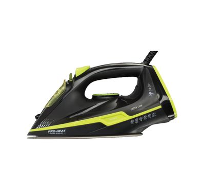 Green Lion Essential Care Steam Iron with ABS & PBT Material,  470mL Tank Capacity, Dry, Spray & Steam Functions, 1.7m Cable Length, UK Power Plug - Green / Black