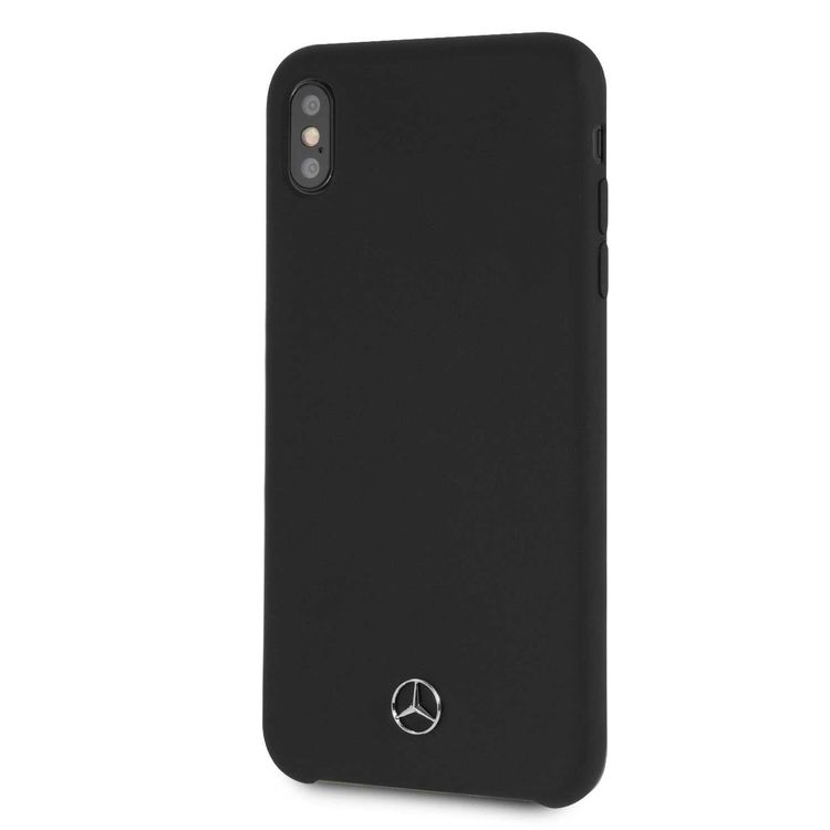 CG MOBILE Mercedes-Benz Silicone Phone Case with Microfiber Lining for iPhone Xs Max Officially Licensed - Black