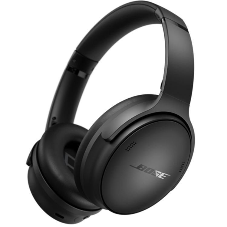 Bose QuietComfort Wireless Headphones with Bluetooth & AUX Connection, Up to 24 Hours Battery Life, Active Noise Cancellation, High-Fidelity Audio, Water Resistant - Black