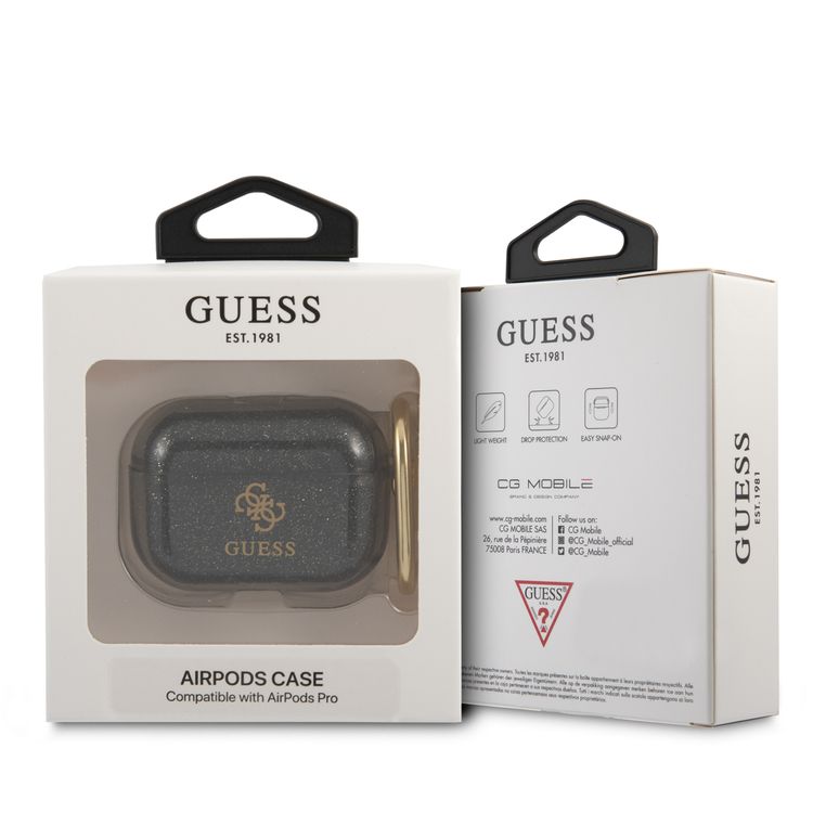 جراب سي جي موبايل من مادة البولي يوريثان الحراري ملون لامع مع حلقة متوافقة مع ايربودز برو مقاوم للخدش والسقوط ، غطاء واقٍ من السيليكون ومقاوم للغبار والامتصاص مناسب مع الشواحن اللاسلكية المرخصة رسميًا