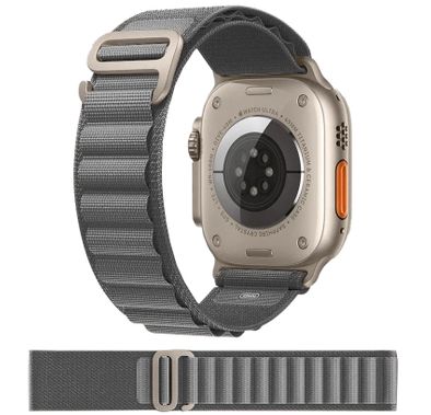 Gripp Alpine Loop Nylon Apple Watch Ultra Band - Gray