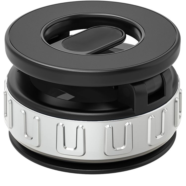 Porodo Blue Clingx MagSafe Suction Holder, 270° Base Rotation, One-Handed Operation, Flexible Viewing Angle, Heat-Resistant Suction Base, ABS & PC Material - Black