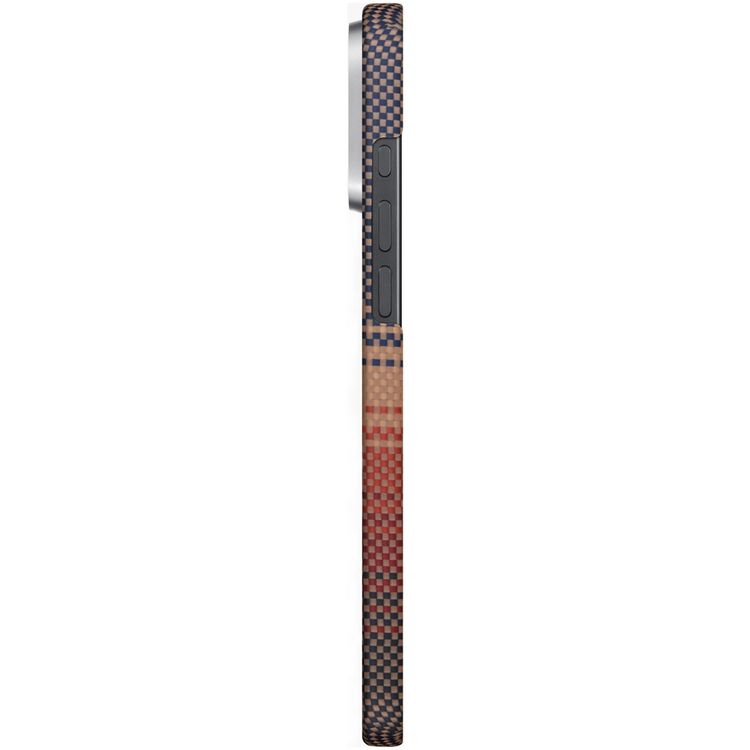 Pitaka Tactile Woven Ultra Slim Case for iPhone 16 Pro, Woven Touch, Compatible with MagSafe, Raised Camera Lip - Sunset