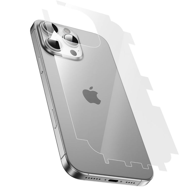 حزمة حماية الخصوصية 4 في 1 من جرين لايون لأيفون 16 برو ماكس، حماية زجاجية ممتصة للصدمات والخصوصية، غطاء مقاوم للصدمات، فيلم عدسة الكاميرا، مقاومة عالية للصدمات - شفاف