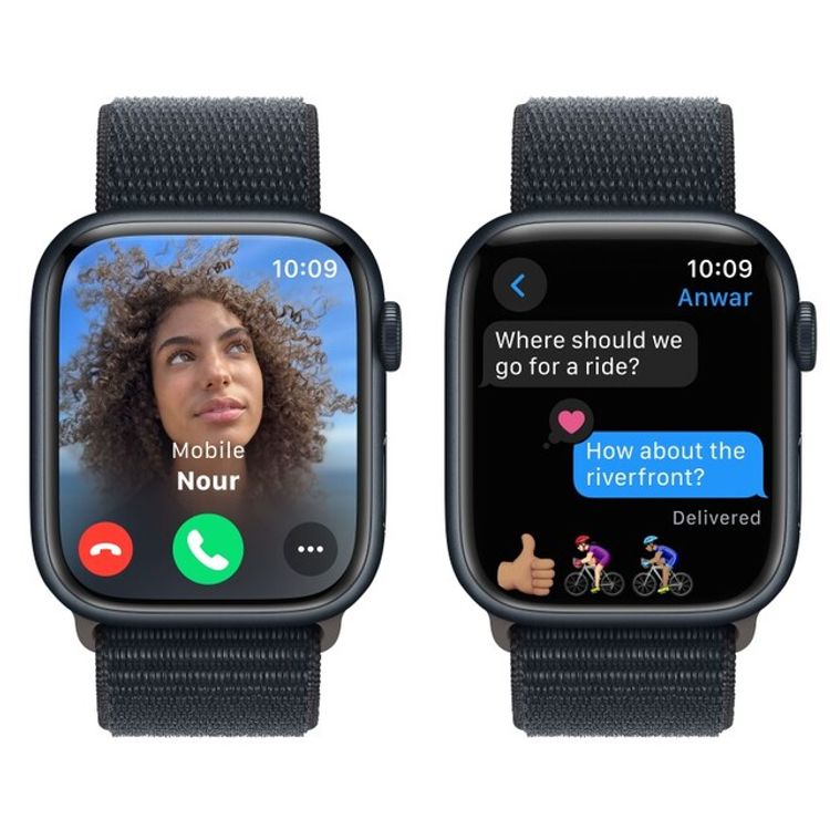 Apple Watch Series 9 [GPS 41mm] with Midnight Aluminum Case & Midnight Sport Loop