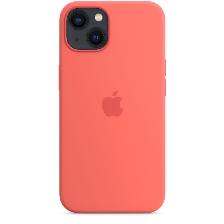 Apple Silicone Case with MagSafe Compatible for iPhone 13 (6.1") – Pink Pomelo