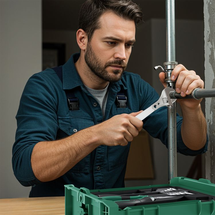 Green Lion GTS-700 Tool Kit Set with 213 Pieces, LED Working Light, 250 RPM No-Load Speed, Forward/Reverse Control, Adjustable Handle, Magnetic CR-V Bits, Stacking Storage Box, 90° Adjustable Handle, 1/4" Hex Chuck Quick-Release, Cordless Screwdriver & Tool Kit - Green