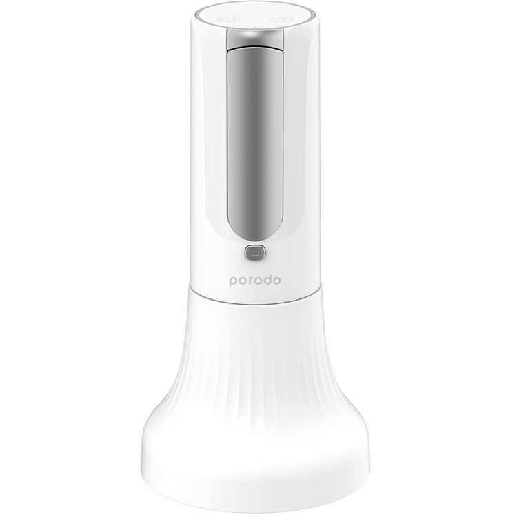 Porodo Lifestyle Desktop Water Dispenser with 1200mAh Battery Capacity, 4W Rated Power, Rechargeable Battery, Digital Display, Compact & Portable - White