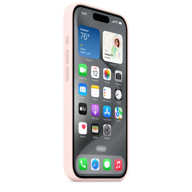 Apple iPhone 15 Pro Silicone Case with MagSafe - Light Pink