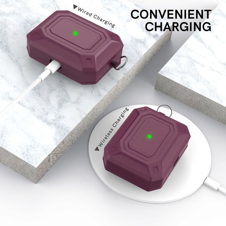 AhaStyle Premium Silicone Rugged Design Case with Anti-Lost Carabiner Compatible for AirPods Pro, Scratch Resistant, Shock Absorption & Dustproof