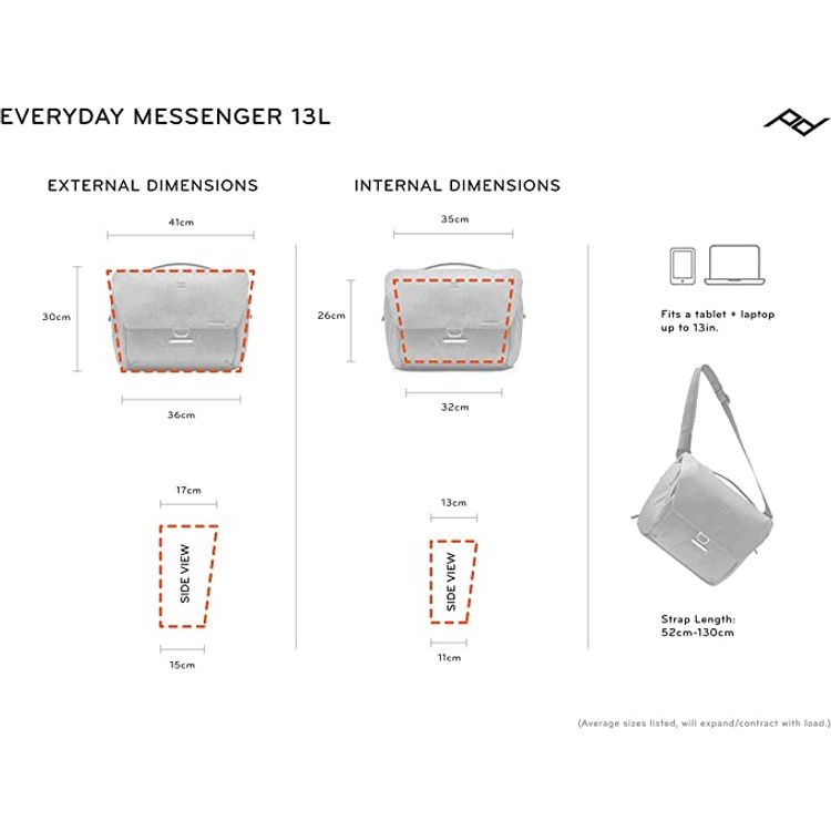 Peak Design Everyday Messenger bag 13L , BEDM-13-BK-2 , Black