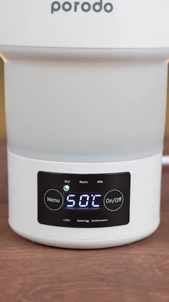 غلاية كهربائية قابلة للطي محمولة من بورودو لايفستايل في الإمارات العربية المتحدة | سعة ماء 600 مل - لون أبيض | (PDKTLD850WWH)