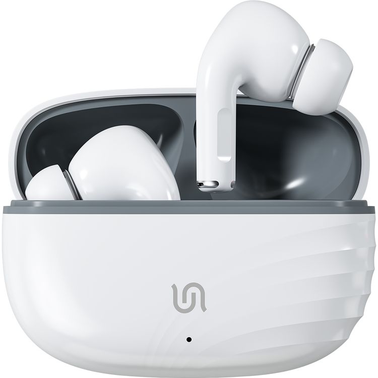 Porodo Nimbus True Wireless Earbuds with Stereo Sound, Voice Assistant, Touch Control, 5 Hours Play Time, 1.5 Hours Charging Time, Type-C Charging Interface, 180mAh Battery Case Capacity, Bluetooth Version 5.4 - White