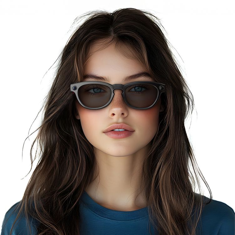 Powerology Lovanni AI Smart Glasses with Up to 10 Hours Battery Life, Sony IMX219 Camera, 290mAh Battery, 13mm Speaker Size, Wireless Connectivity, 2GB ROM - Black