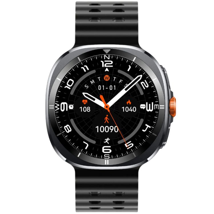 Green Lion Connect Pro Smart Watch, Always-On Display, Call & Social Notifications, Music Control,  Raise Wrist Wake Screen - Black
