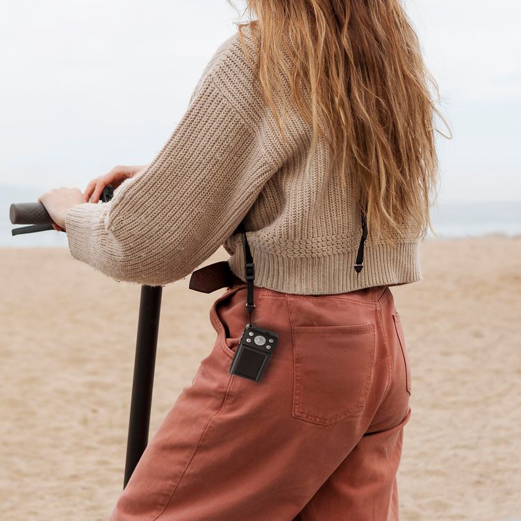 Porodo Dual-Screen Digital Camera with 18X Digital Zoom, Auto-Focus, Dual-Screen Display, 75° Wide View Angle, 4K Ultra HD - Black 