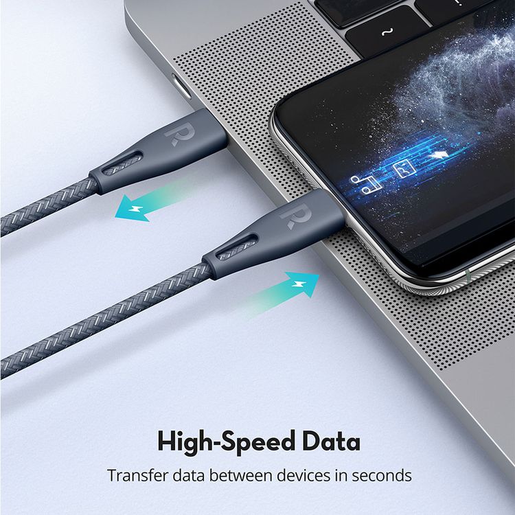 iPhone Cable to Type-C RAVPower RP-CB1004GRY Lightning Cable to Type-C - Gray