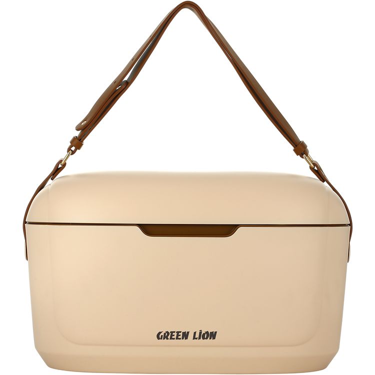 Green Lion Vintage Insulated Cooler Box 12L with Leak-Proof Design, Food-Grade Safety, Triple-Layer Insulation, Hot and Cold Storage, Adjustable Strap, Airtight Protection, Impact Resistant, Travel Friendly, Long-Lasting Insulation - Beige 