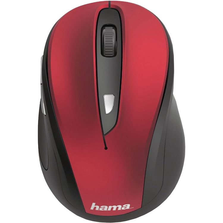 Hama MW-400 Optical Wireless Mouse with Adjustable DPI Sensitivity, 6 Buttons, 2.4GHz Transmission Frequency & USB-A Connectivity, Windows 7 to 11 Compatibility - Red