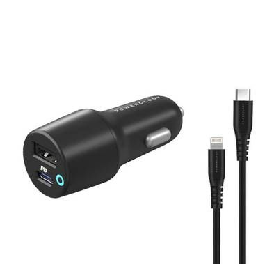 Car Charger Powerology PCCSR004 Dual Port Car Charger PD ...