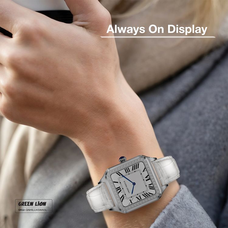 Green Lion Hilux Smart Watch with Extra Strap, 1.3" TFT IPS Display, 2-4 Days Working Time, 450nits Brightness, Sport Modes & Activity Tracking, Health Monitoring, 150mAh Battery, Bluetooth Version 5.4 - Silver