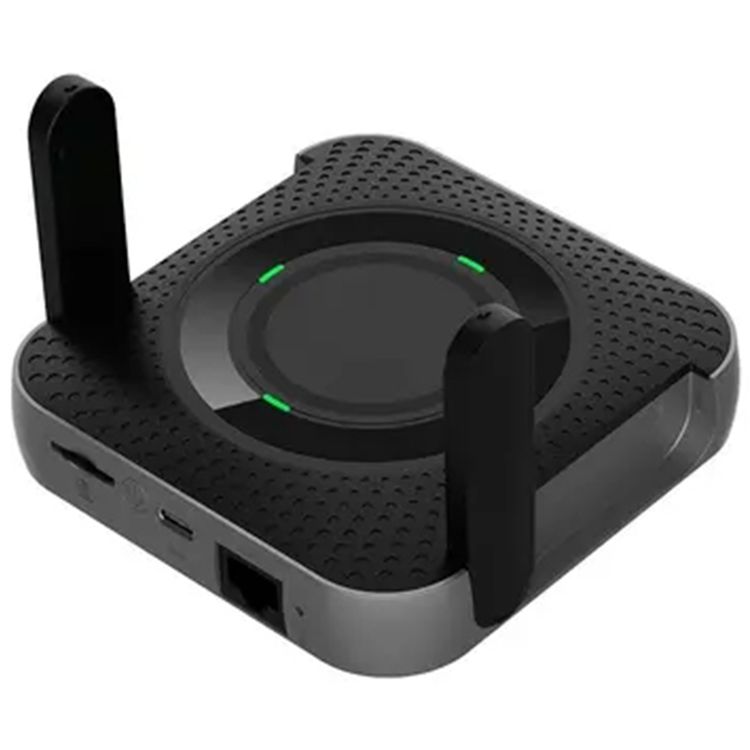 Porodo Home & Outdoor Portable Router 4G & LTE, 40m Signal Distance, 12 Hours Working Time, Up-to 10 Devices Connection Ability, 100Mbps LAN, Built-in Battery, Micro SIM, CPE & MiFi, CAT4 Category, 150Mbps Download Rates & 50Mbps Upload Rates - Black / Gray