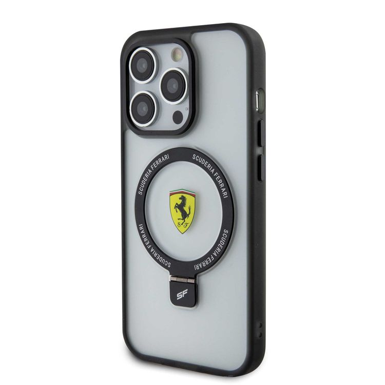 Ferrari iPhone 15 Pro Max For Magsafe Ring Stand Case - Transparent