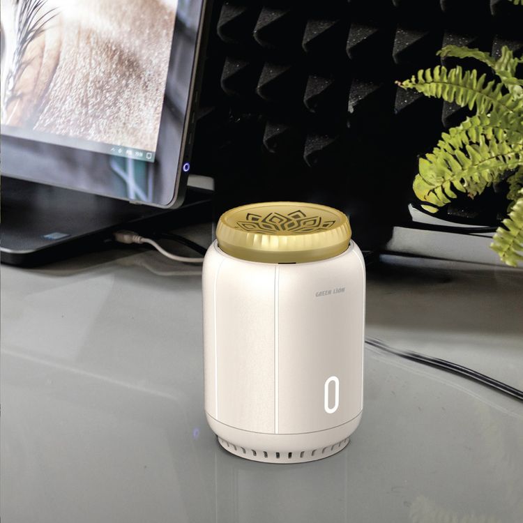 Green Lion Ember Bakhour Burner with Safe & Non-Toxic, Strong Fragrance, 90 sec Auto Off, Aesthetic Appearance, Wide Area Coverage, Safe & Non-Toxic - Cream