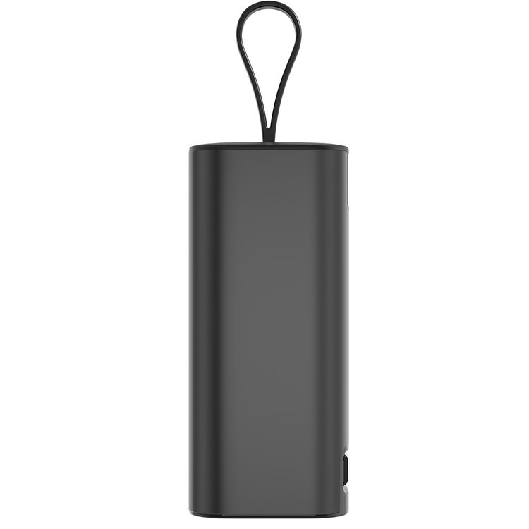 Porodo 20000mAh 130W Power Bank with 1m Retractable Type-C Cable, 100W Power Delivery, Suitable for Laptop Charging, Digital Display - Black