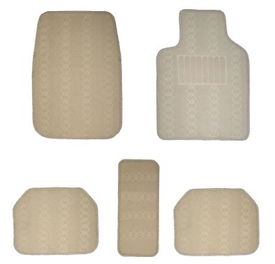 RoadPower Universal Car Floor Mats Patterned - Beige