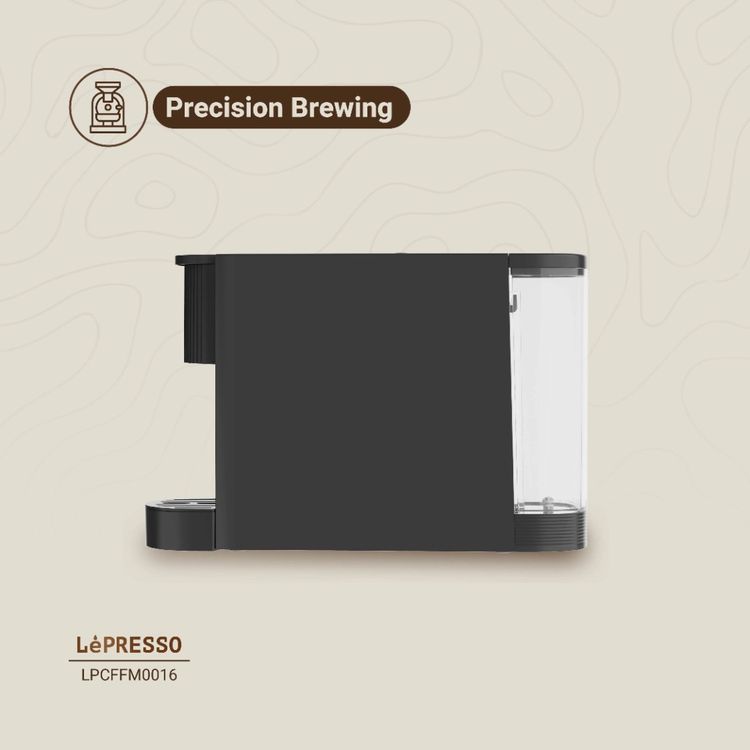 LePresso Automatic Capsule Coffee Maker, Nespresso Compatible, 1200 W Rated Power, Fast Heating in 30 Seconds, Precision Brewing, Black