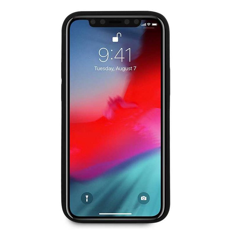 CG MOBILE Guess PU Python Pattern Phone Case with Metal Logo Compatible for iPhone 12 Mini (5.4") Mobile Case Suitable with Wireless Charging Officially Licensed - Brown