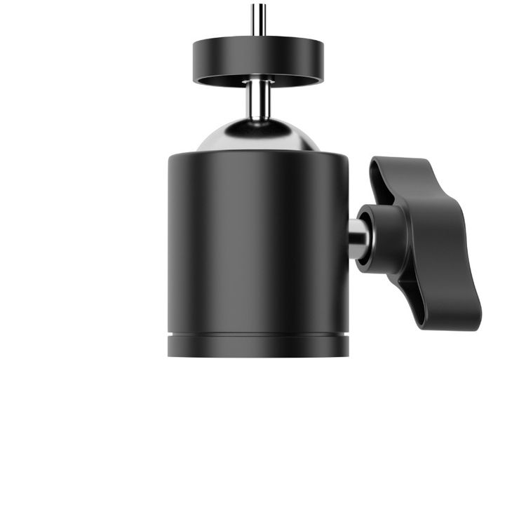 Porodo Handheld Ring Grip with Desktop Support & Phone Clamp, 1 Hour Working Time, 1500mAh Battery, 20W Rated Power, Bluetooth Controller, Camera & Phone Vlogging Light - Black